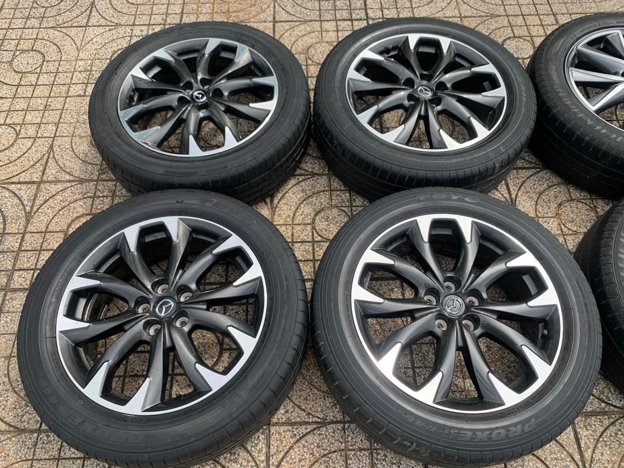 Mâm Lazang Vành Mazda CX5 2014 19 inch lắp lốp 235/55R19