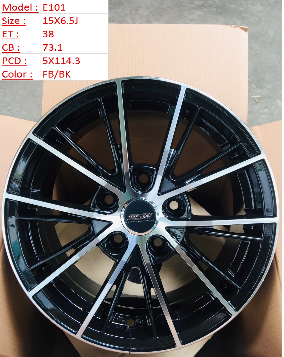 Mâm Lazang Vành SSW 15 inch 5x114.3  E101-FP-BK