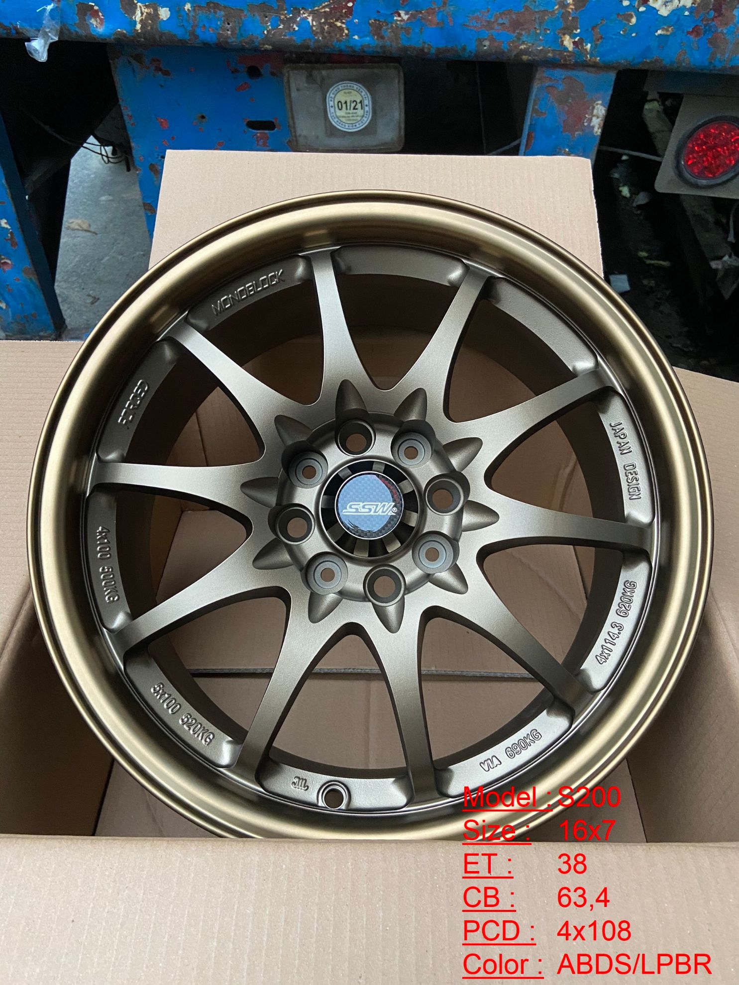 Mâm Lazang Vành SSW 16 inch 4x108 S200-ABDS-LPBR-4X108