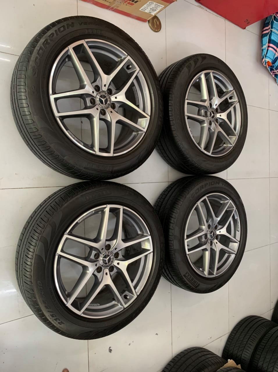 Vành Mâm Lazang Mercedes GLC300 2018 19 inch lắp lốp 235/55R19