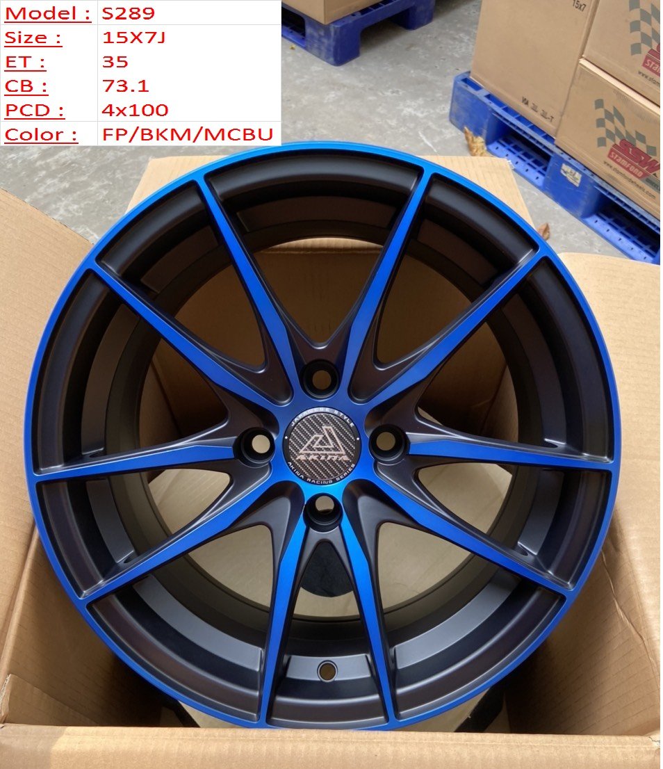 Mâm Lazang Vành SSW 15 inch 4x100 S289-FB-BKM-MBCU Mâm Lazang Vành SSW 15 inch 4x100 S289-FB-BKM-MBCU