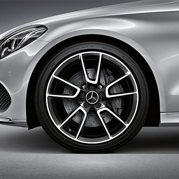 MERCEDES BENZ-AMG C43-C63-C63S MÂM XE 19-INCH 5 CHẤU KÉP MÀU ĐEN C-CLASS W205